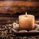 Spa and wellness setting with candles
